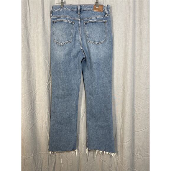 Madewell High-Rise Bootcut Jeans Womens 32T (Tag‎ 29)Blue Raw Hem Denim - Picture 4 of 10
